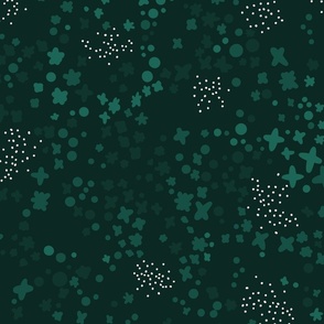 Millefleurs matching clover pattern - L
