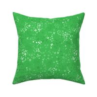 Millefleurs matching clover pattern grass green - S