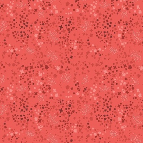Millefleurs matching clover pattern Coral - S