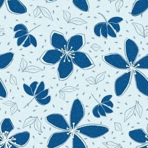 Araminta's Blue Jasmine Hand- Drawn Flowers