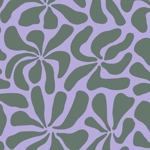 Psychedelic Bloom (Medium) Lavender and Sage Leaf