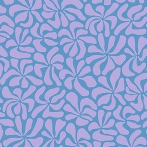 Psychedelic Bloom (small) Lavender and Tranquil Blue Inverted