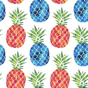 Bright Pink and Blue Pineapples