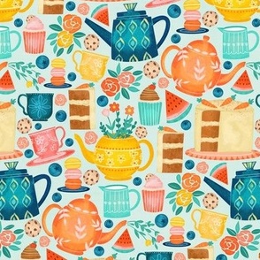 Sweet Tooth Garden Party on Pale Blue - Small