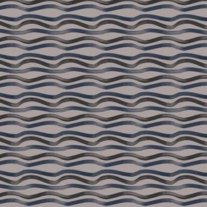 Dark Blue Waves on a Blue Gray Background