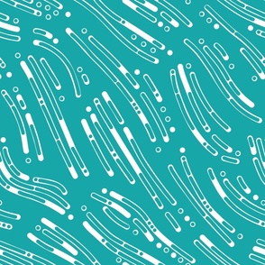 Segmented Rods & Dots // Teal