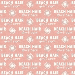 Beach Hair - sunshine - summer beach fabric - dark pink -  LAD22
