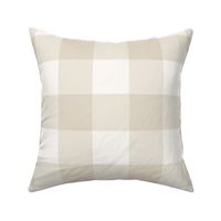 3" Gingham: Bone & Cream Gingham Check, Buffalo Check