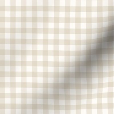 3/8" Gingham: Bone & Cream Gingham Check, Buffalo Check 