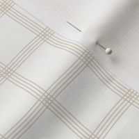 Ripple Plaid: Bone / Sand & White Modern Plaid