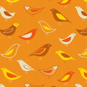Birds on the lawn Orange