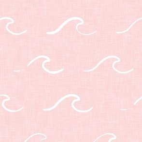 (large scale) waves - pink - wallpaper scale - LAD22