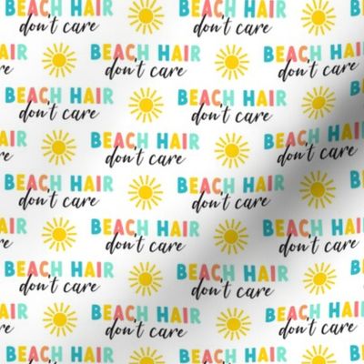 Beach Hair - sunshine - summer beach fabric - multi pink/teal- LAD22