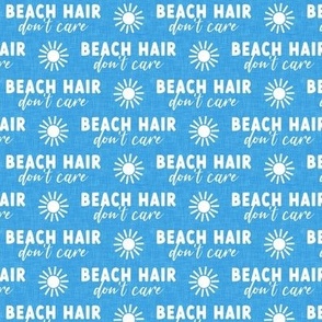 Beach Hair - sunshine - summer beach fabric - blue - LAD22