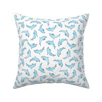 dolphins - nautical - light blue - LAD22