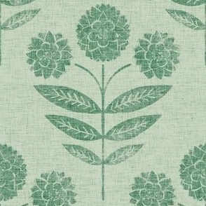 Mina's Bloom - small repeat - light sage and green