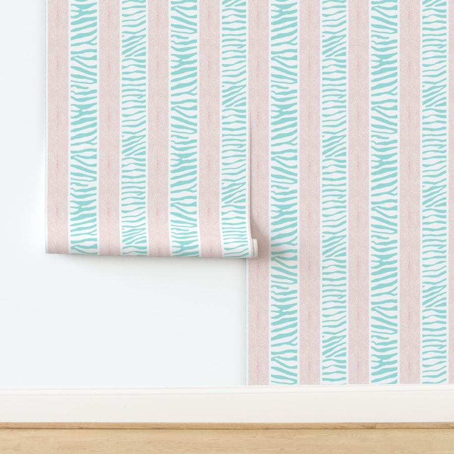 Pink and Aqua LAND AND SEA STRIPE copy