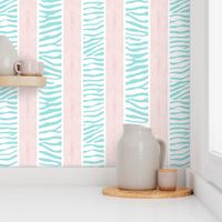 Pink and Aqua LAND AND SEA STRIPE copy