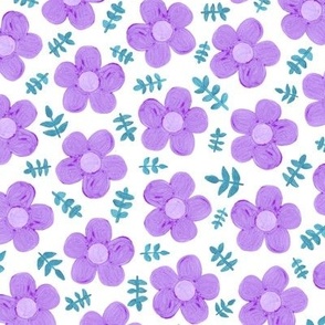 Painted Flower Garden // Purple