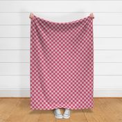 pink checkerboard, checker, square, geometric