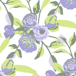 Pastel comforts -  lilac and honeydew  - large scale