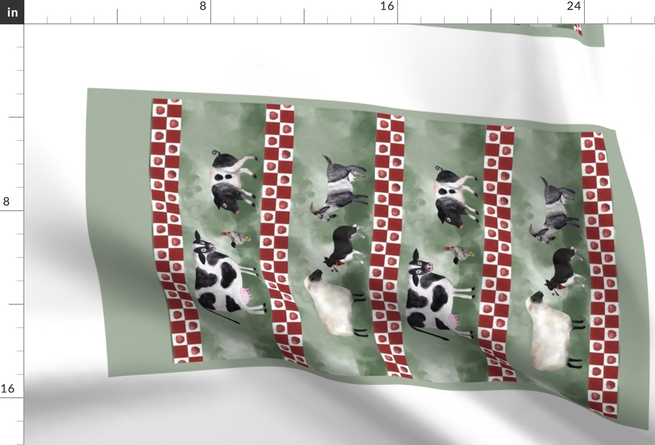12 x 18” Yard Flag: Primitive Folk Farm Animals