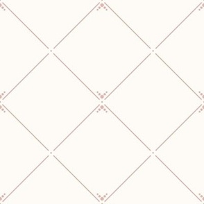 Lovely Trellis light: Dusty Coral & Cream  Lattice, Latticework, Treillage, Trellising