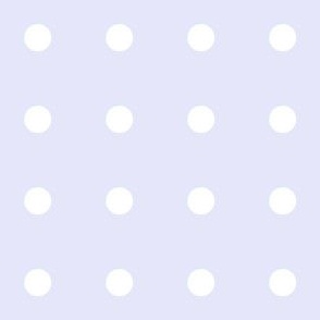 White regular polka dot on Digital Lavender