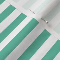 Aqua and white half inch stripes - horizontal