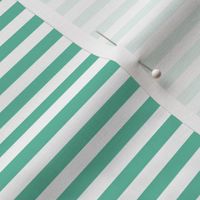 Aqua and white quarter inch stripes - horizontal