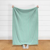 Aqua and white one inch stripe - vertical