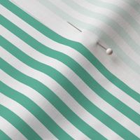 Aqua and white quarter inch stripe - vertical