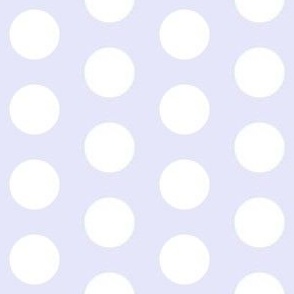 One inch large white polka dots on Digital Lavender - 1 inch polka dots