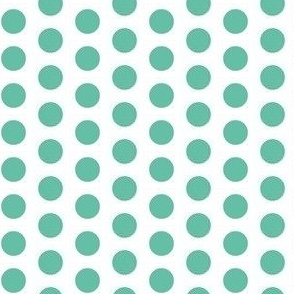 Aqua polkadots on white (small)