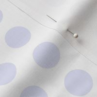 One inch large Digital Lavender polka dots on white -  1 inch polkadots