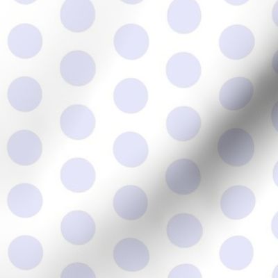 One inch large Digital Lavender polka dots on white -  1 inch polkadots