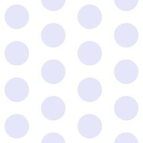 One inch large Digital Lavender polka dots on white -  1 inch polkadots