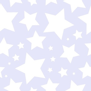 White stars on Digital Lavender - medium