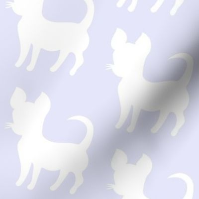 White chihuahua silhouette on Digital Lavender - large