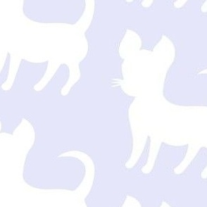 White chihuahua silhouette on Digital Lavender - large