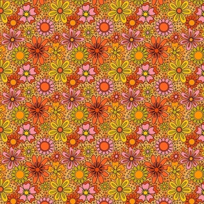 Groovy Flowers Orange