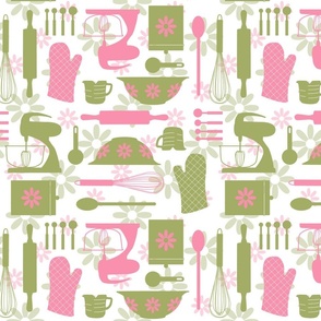 Retro Kitchen - Green Pink