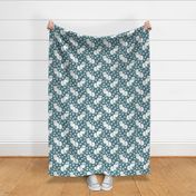 Arctic Fox Nordic style  Teal an white