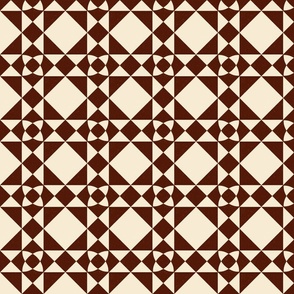 Small scale • Mid century tiles - 60's (brown squares)
