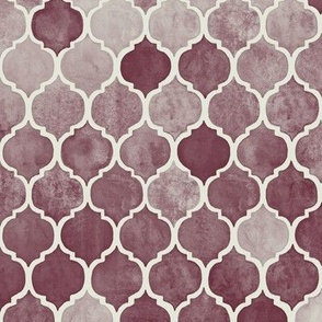 Textured Desaturated Muted Red-Brown Moroccan Tiles - medium version