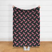 Arctic Fox Nordic style  Dark Black and Pink