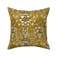 Vintage ivory and golden yellow floral 