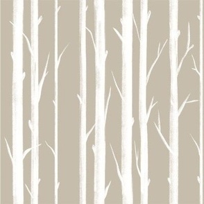 Birch Trees - Taupe