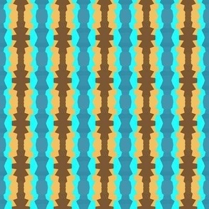 jagged santa fe stripes turquoise and brown