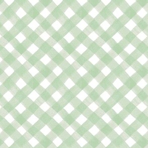 Bias watercolor gingham sage